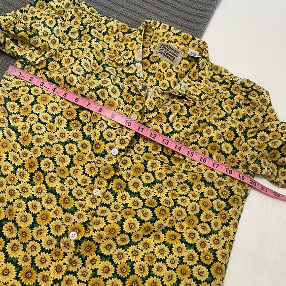 Frontier Classic Floral Print Western Top Womens Size Medium Cowgirl Yellowstone - Picture 7 of 8
